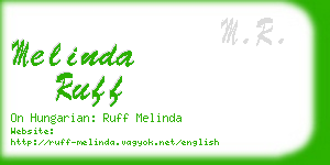 melinda ruff business card